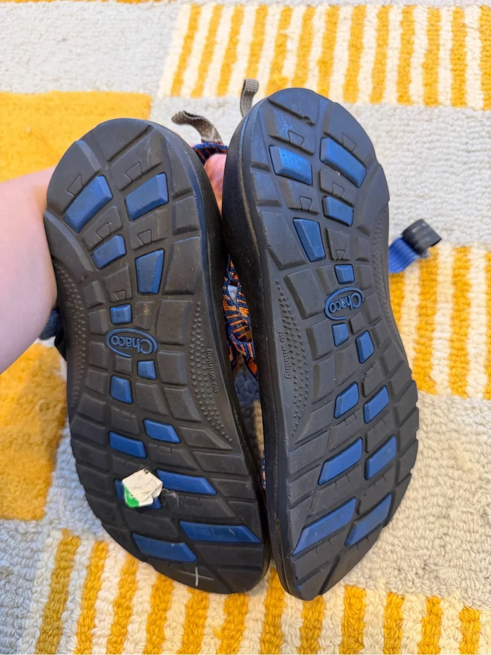 Chaco‎ Kids Sandals Blue and Orange Patterned Straps